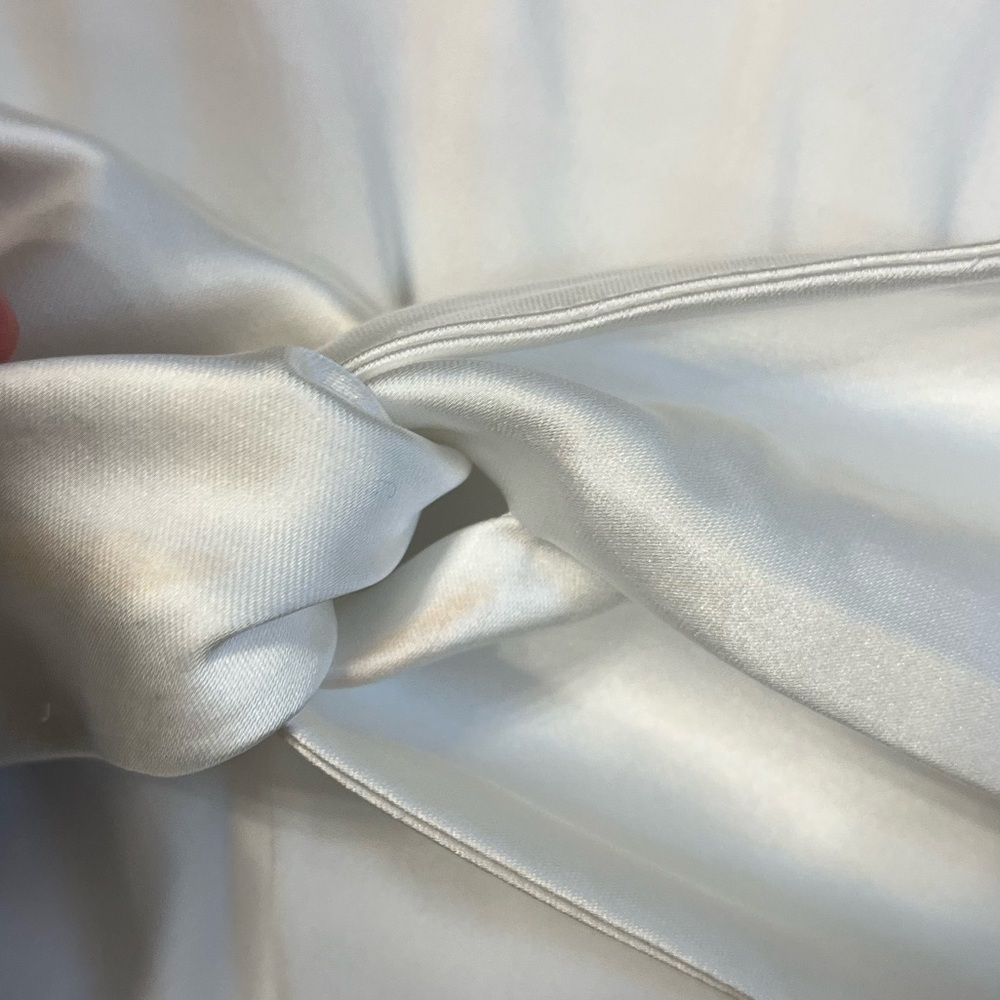 BHLDN x Sachin & Babi Aubrey 10 White Satin Silky Strapless Midi Wedding Dress - Picture 7 of 7